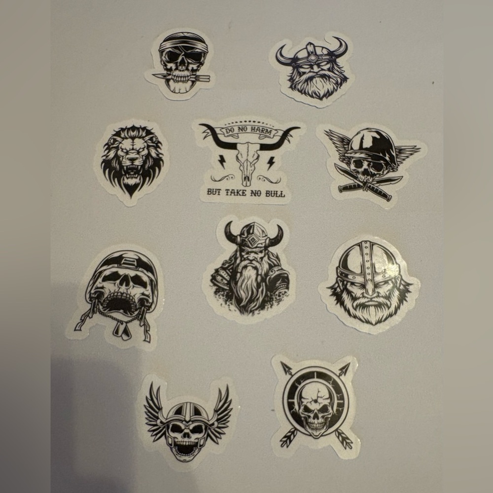 “No Bull” stickers 10pc transparent